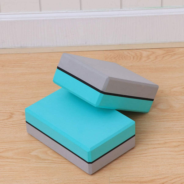LIOOBO Creative Yoga Brick Two-Color Matching Convenient EVA Foam Block Yoga Brick Training Aid for Exercise Yoga Body Fitness